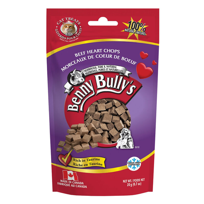 Benny Bully's, Feline Beef Heart Chops - 20 g - Cat Treat image number null