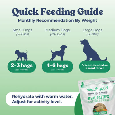 Healthybud, Freeze-Dried Beef Meal Patties 397g - Freeze Dried Dog Food