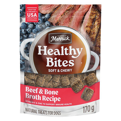 Merrick, Healthy Bites Beef & Bone Broth - Dog Treats