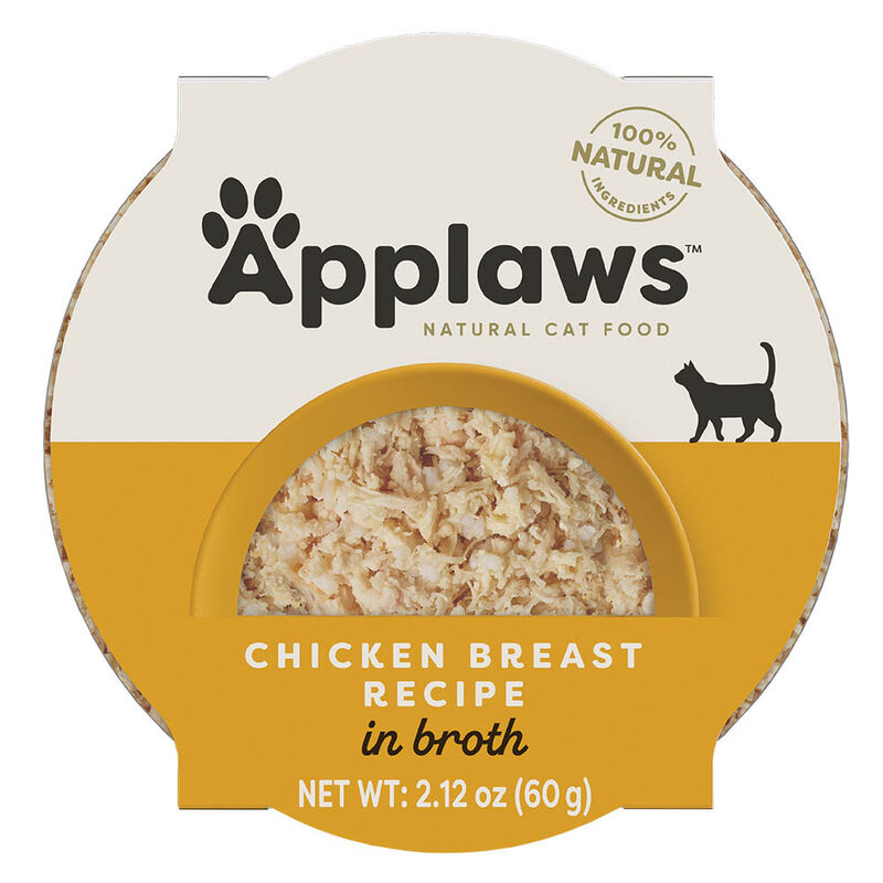 Applaws, Pot, Feline Adult - Chicken Breast in Broth - 60 g - Wet Cat Food image number null