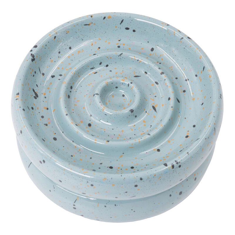 Brigade Raised Double Ceramic Cat Bowl - Abyss image number null