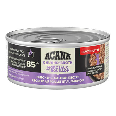 Acana, Can, Kitten, Chunks in Broth Chicken & Salmon, 155g