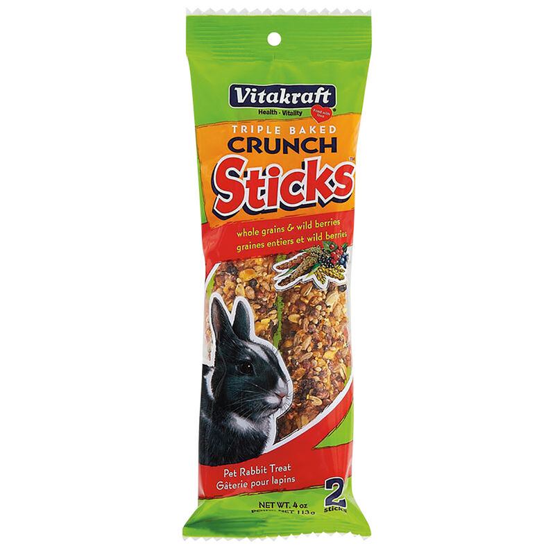 Vitakraft, Crunch Sticks, Rabbit, Whole Grains & Wild Berries - 4 oz image number null