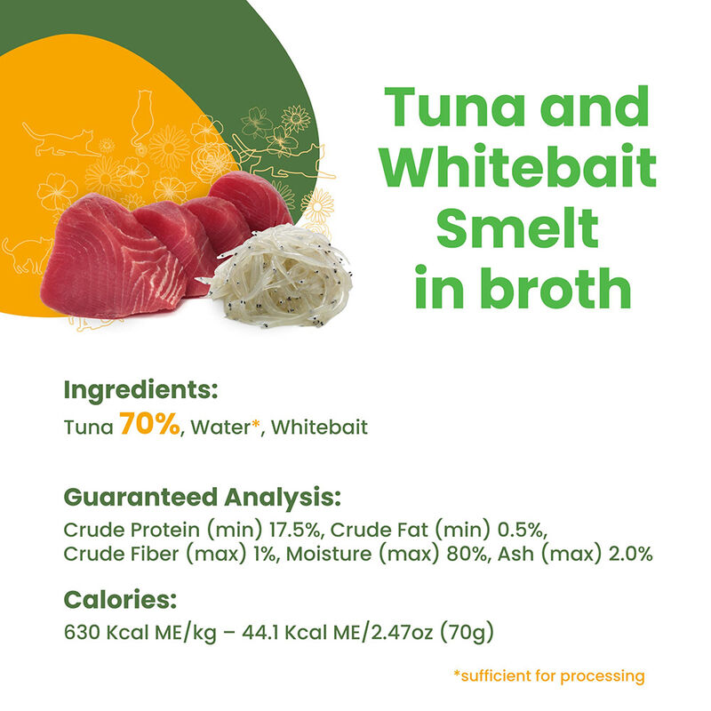 Almo Nature, Can Feline Adult - Tuna & Whitebait in Broth - 2.5 oz - Wet Cat Food image number null