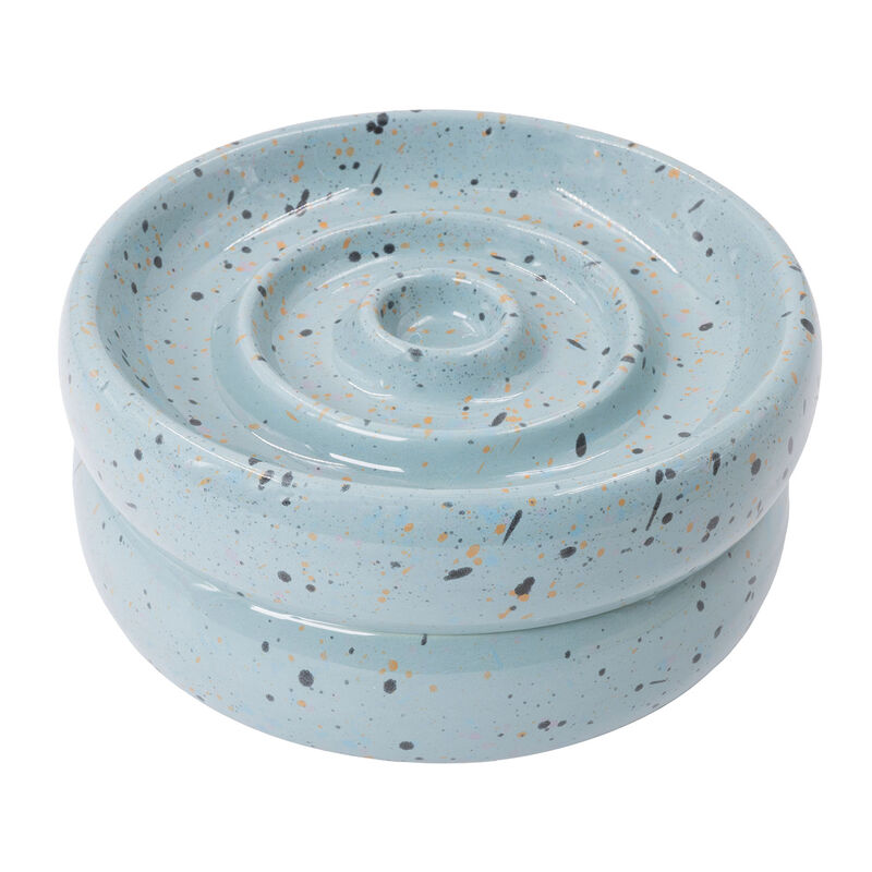 Brigade Raised Double Ceramic Cat Bowl - Abyss image number null