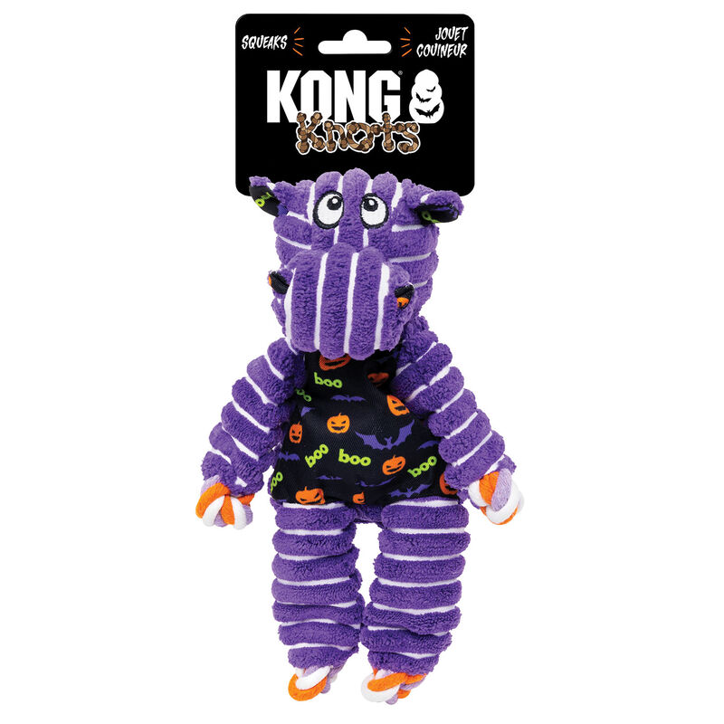 KONG Halloween Floppy Knots Hippo Dog Toy - S/M image number null