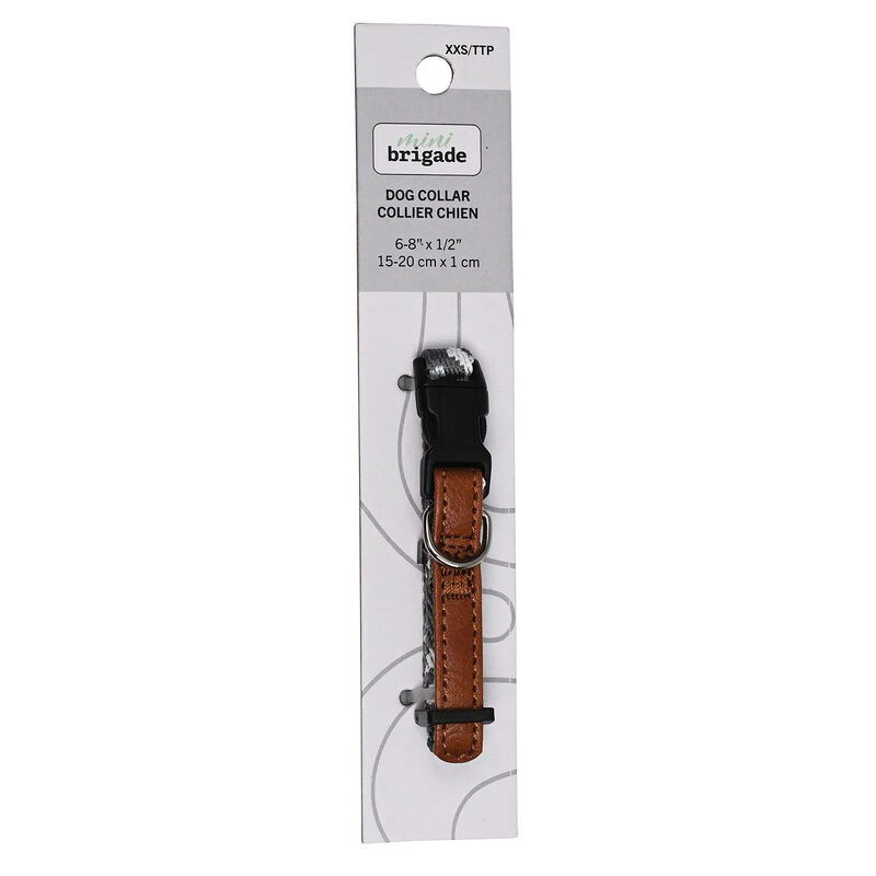 Mini Brigade, Mini Nylon Collar - Grey Zigzag image number null