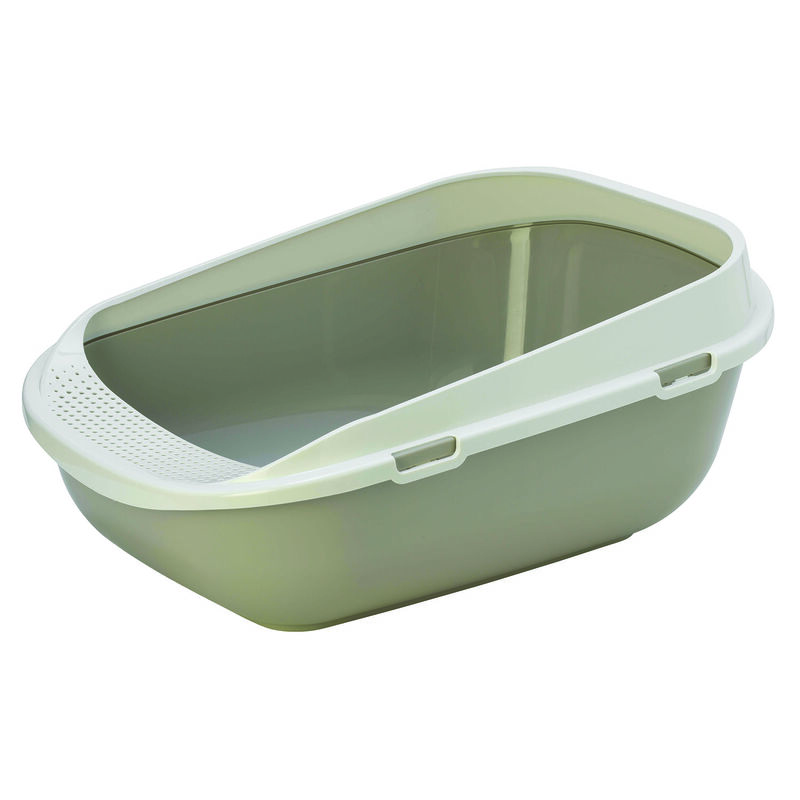 Moderna Open Litter Box with Rim for Easy Access - Grey image number null