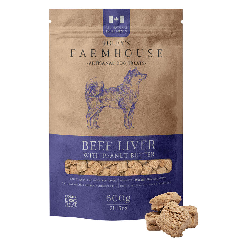 Foley's, Farmhouse Artisanal Dog Treats - Beef Liver with Peanut Butter - Dog Treats image number null