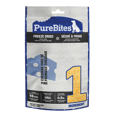 PureBites, Mid Size Dog Treats, Cheddar Cheese - 120 g - Freeze Dried Dog Treat