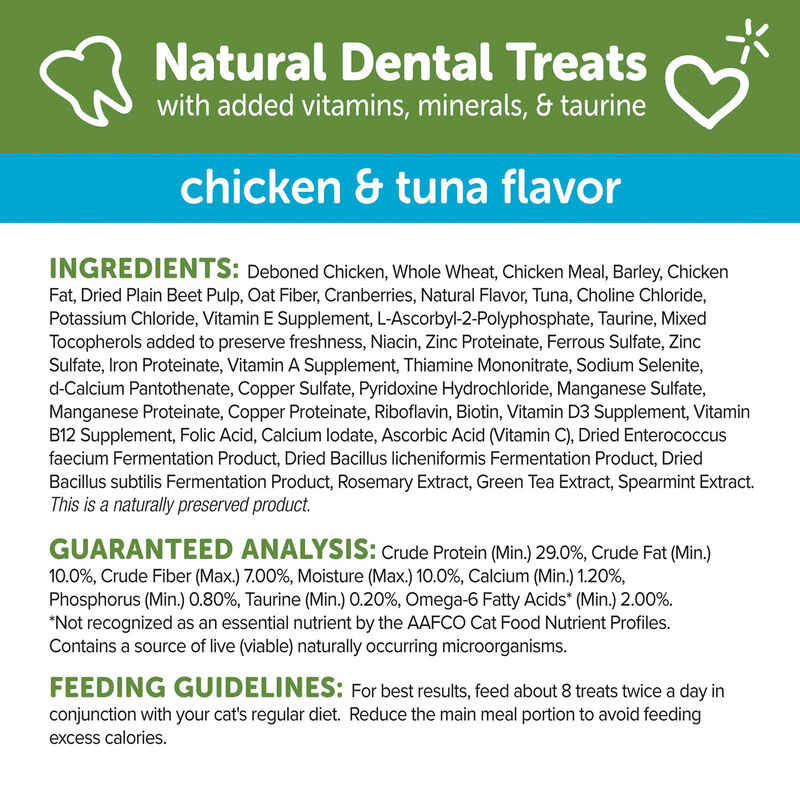 Whimzees, Feline Dental Treats - Chicken & Tuna - 56.69 g image number null