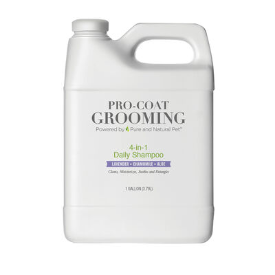 Pro Coat Grooming, 4 in 1 Daily Shampoo - Lavender, Chamomile & Aloe - 1 Gallon