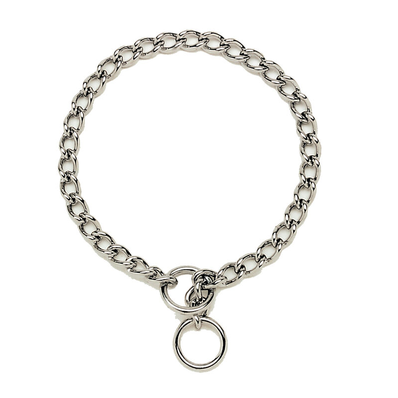 Chain Training Dog Collar, Chrome, 2.0 mm x 16" image number null