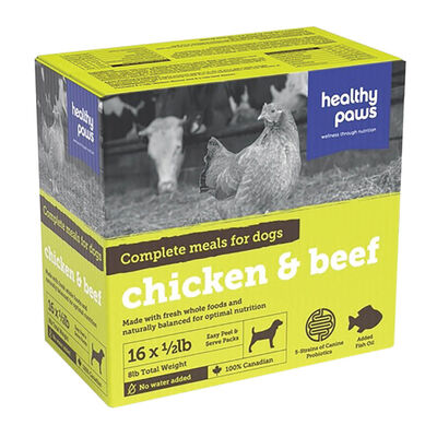 Healthy Paws, Canine Complete Variety Pack - Beef & Chicken - 16 x 1/2 lb