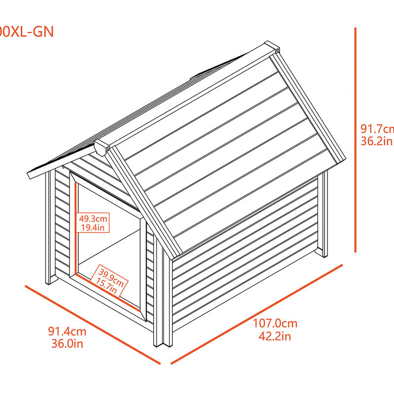 New Age Pet, Bunkhouse Dog House, XLarge - Gray image number null