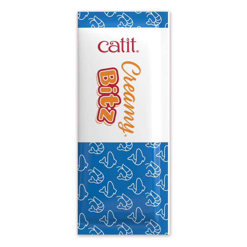 Catit, Creamy Bitz Salmon & Shrimp Recipe &ndash; 4x12 g Cat Treat image number null
