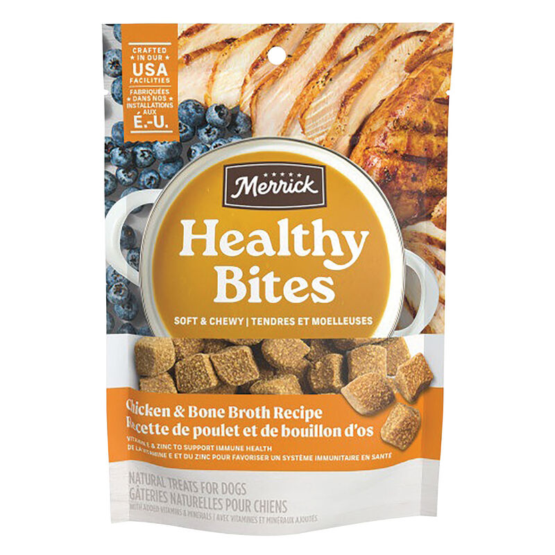 Merrick, Healthy Bites Chicken & Bone Broth - Dog Treats image number null