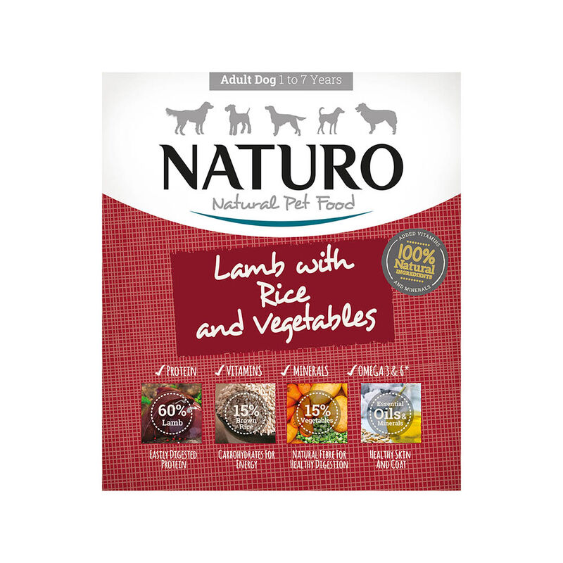 Naturo, Adult - Lamb & Rice w/ Veg - 400 g image number null
