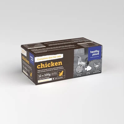 Healthy Paws, Feline Complete - Chicken - 1.2 kg (12 x 100 g)