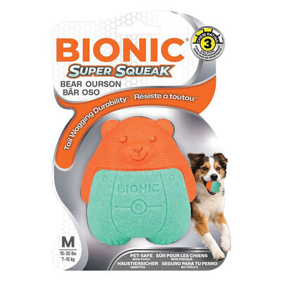 Bionic Super Squeak Bear Dog Toy