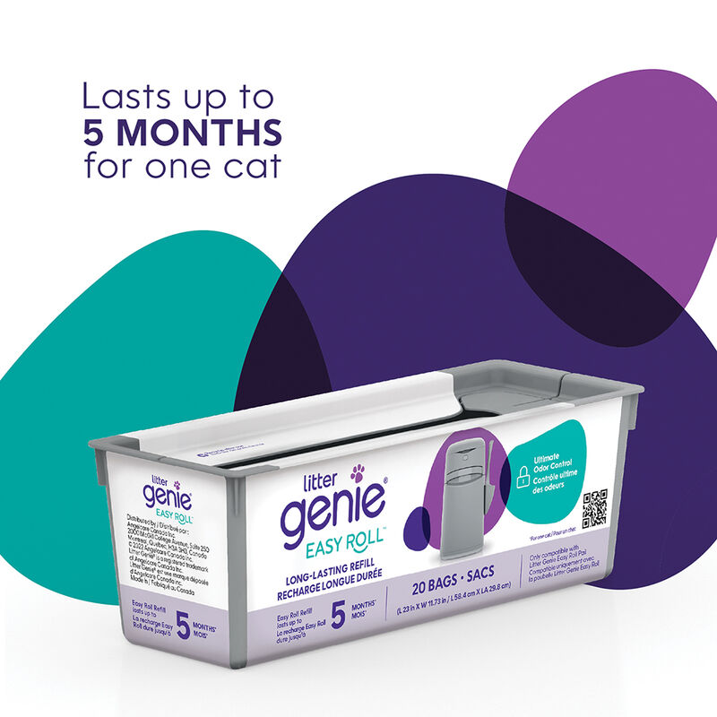Litter Genie, Easy Roll Long-Lasting Refill, 20 Bags (Up To 5 Months) image number null