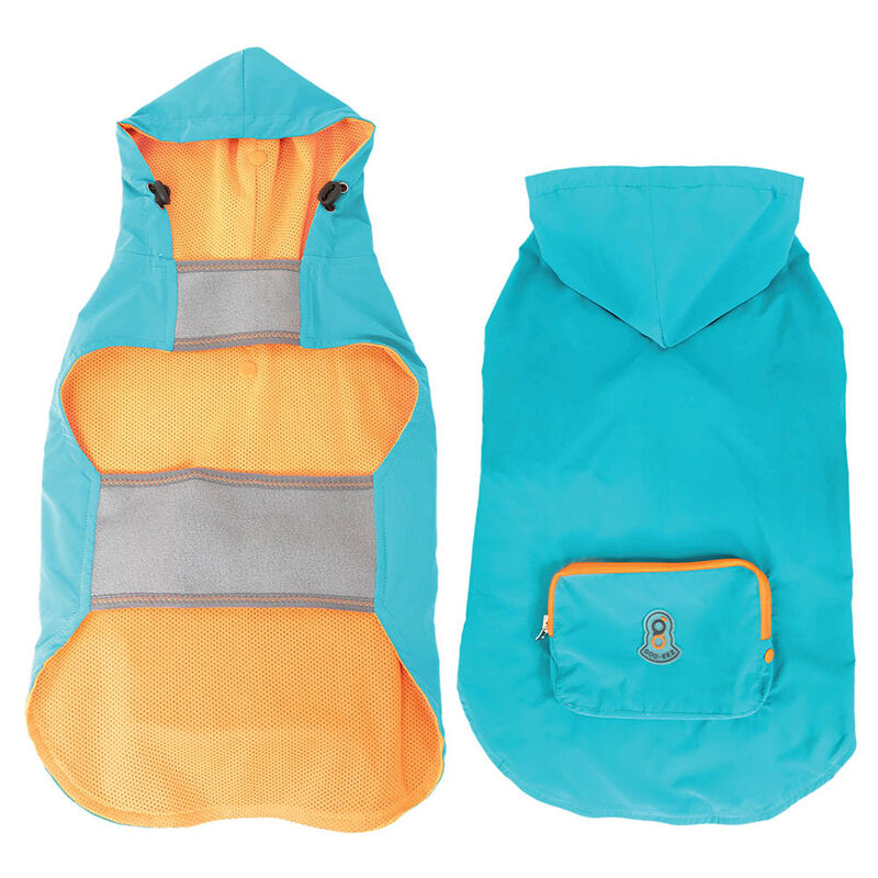 Hooded Rain Poncho - Turquoise image number null