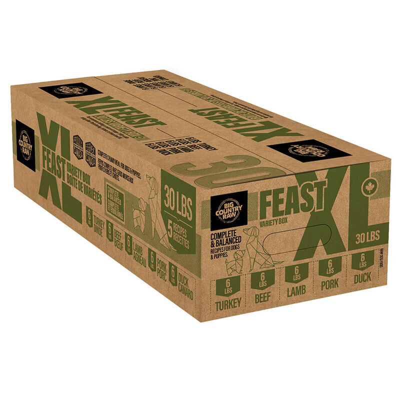 Big Country Raw - XL Feast Variety Box - 30 lbs (20 x 1.5 lbs) image number null