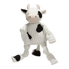 Huggle Hounds, Corduroy Sock Knottie Cow - White/Black - Large image number null