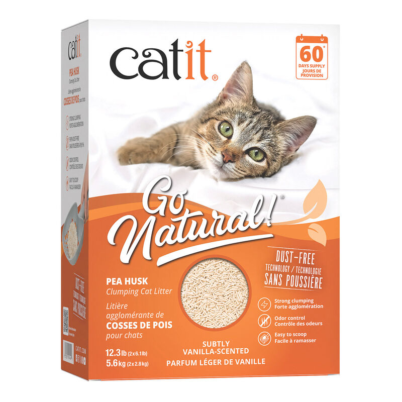 Catit, Go Natural! Pea Husk Clumping Litter - 5,6 kg image number null