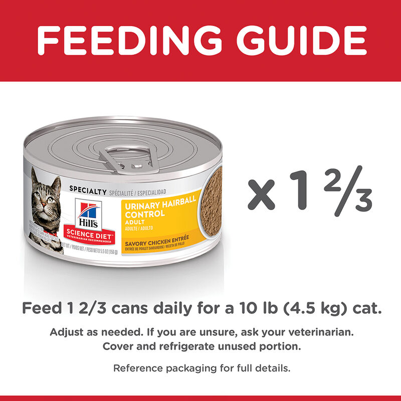 Science Diet, Adult Urinary & Hairball Control Savory Chicken Canned Cat Food - Wet Cat Food image number null