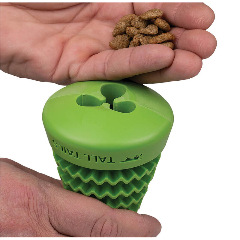 Tall Tails, Natural Rubber Evergreen Tree - 4" - Interactive Dog Toy image number null
