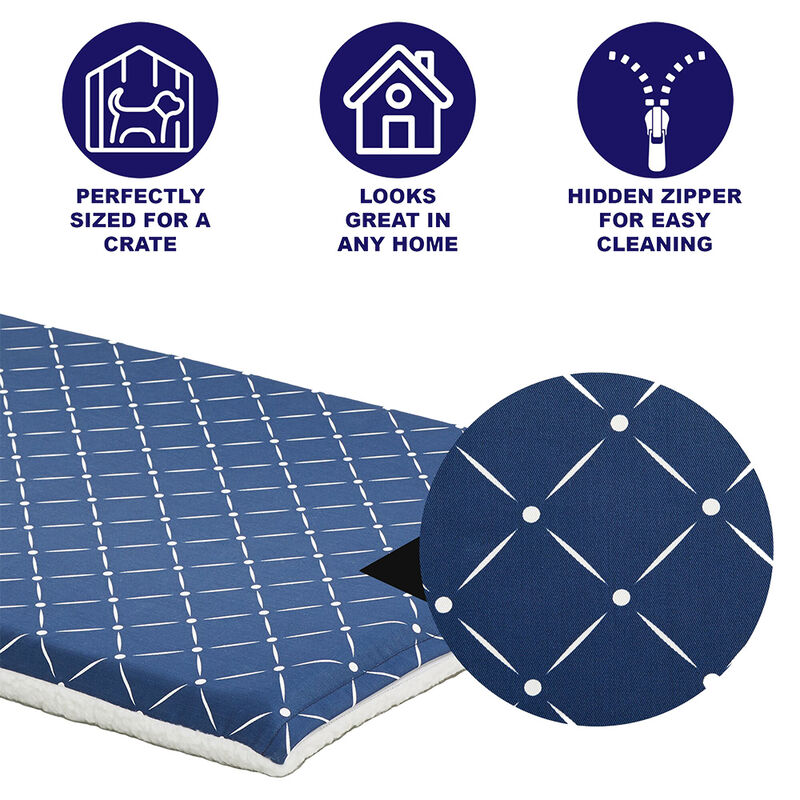 MidWest, Quiet Time Couture - Paxton Reversible Pad - Blue/Fleece image number null