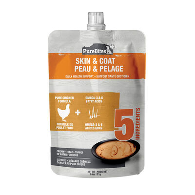 PureBites, Plus Squeezeables - Skin & Coat - 71 g - Dog Supplements