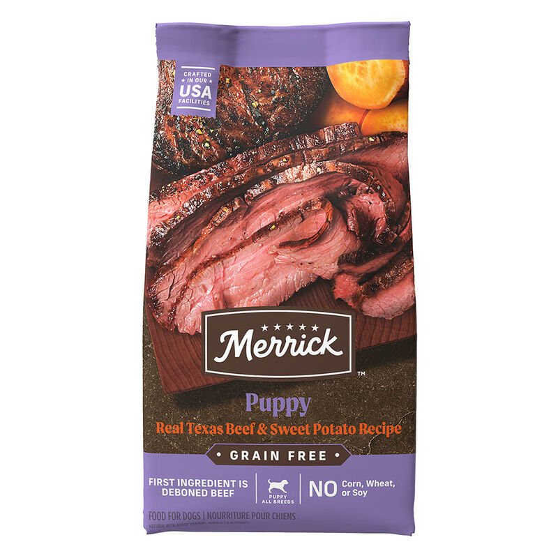 Merrick, Puppy - Grain Free Beef & Sweet Potato - Dry Dog Food image number null