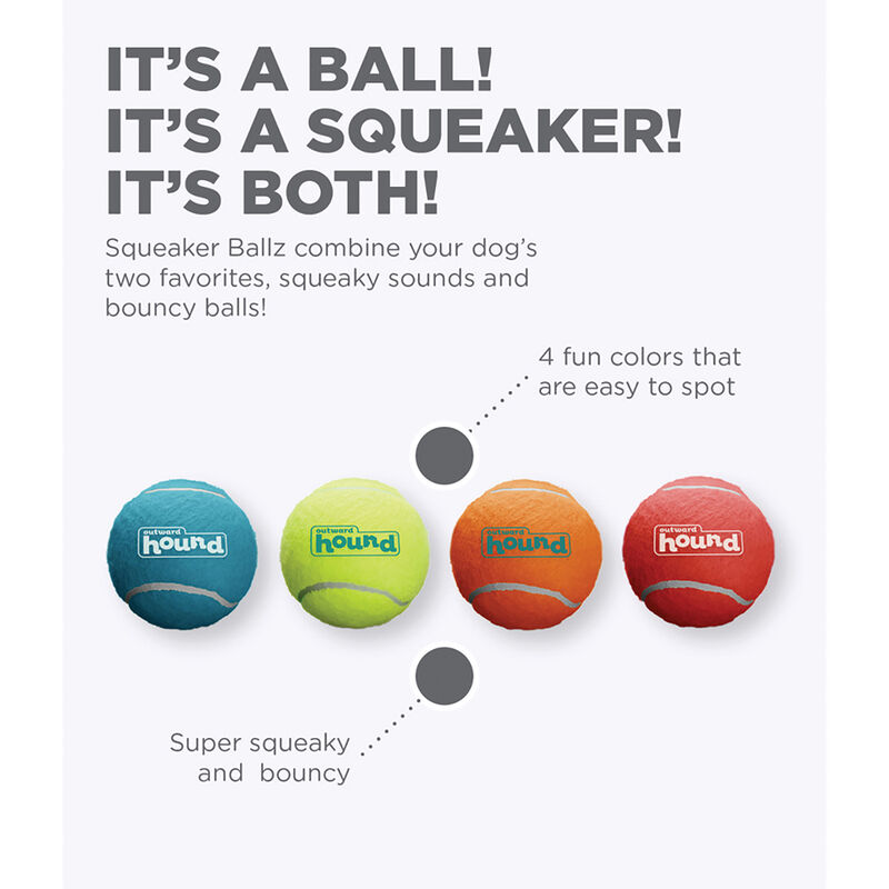 Outward Hound, Squeaker Ballz - 4 pk - Large image number null