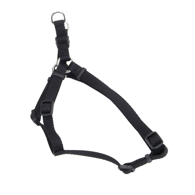 Adjustable Dog Harness, Black, Medium - 3/4" x 20"-30" image number null
