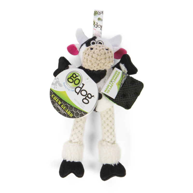 goDog Checkers Skinny Cow - Dog Toy image number null