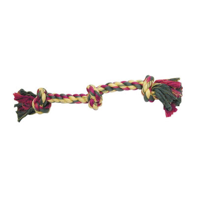 Mammoth, Flossy Chews, 3-Knot Color Rope Tug