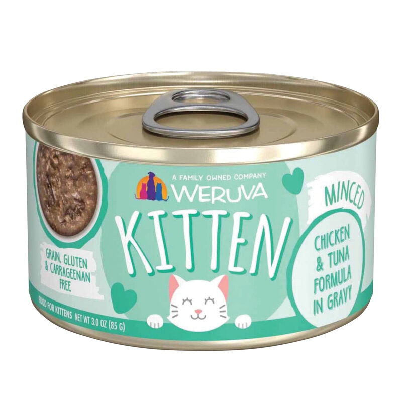 Weruva, Can, Kitten, Chicken & Tuna in Gravy - 85 g - Minced  - Wet Cat Food image number null