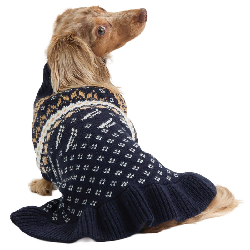 Nautica, Mockneck Fairisle Sweater Dress - Navy image number null