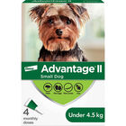 Advantage II, Small Dog Flea Treatment & Protection, <4.5kg image number null