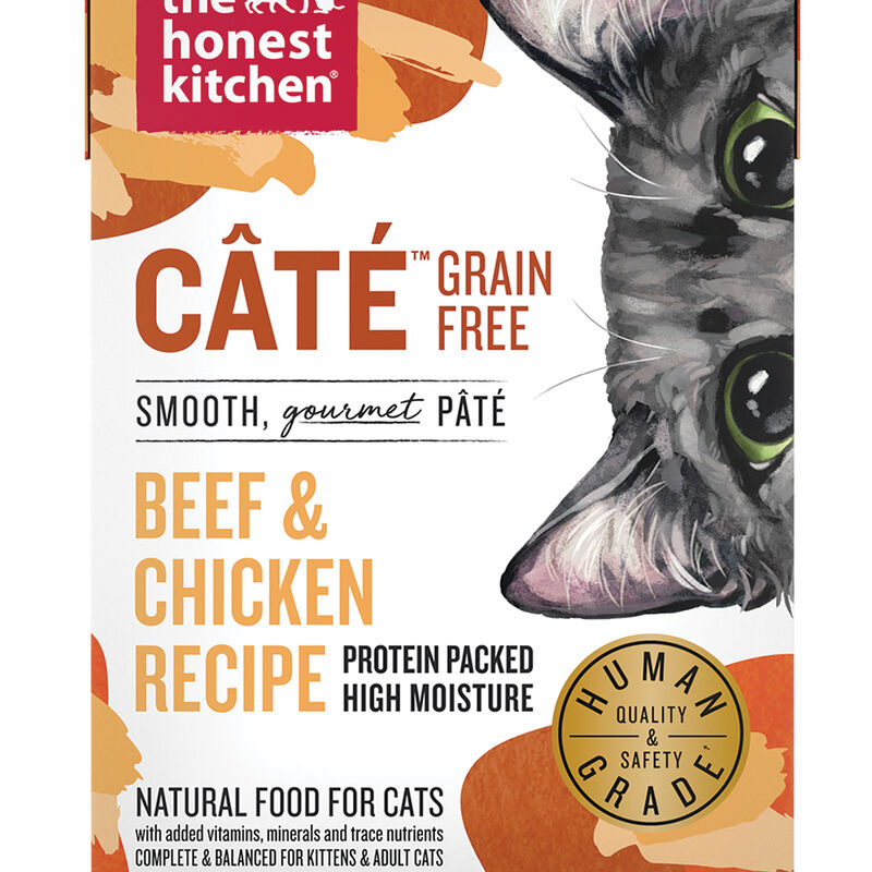 The Honest Kitchen, Grain Free Beef & Chicken P&acirc;t&eacute; - Wet Cat Food image number null