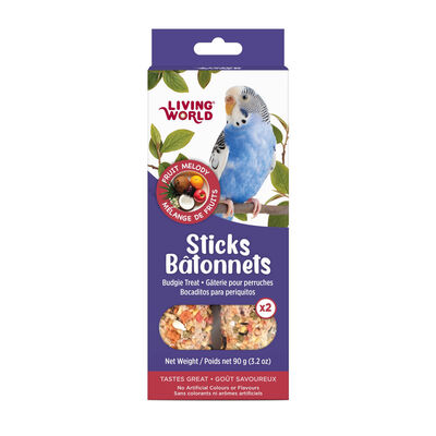 Living World Budgie Treat Sticks - Fruit Melody 2 pk