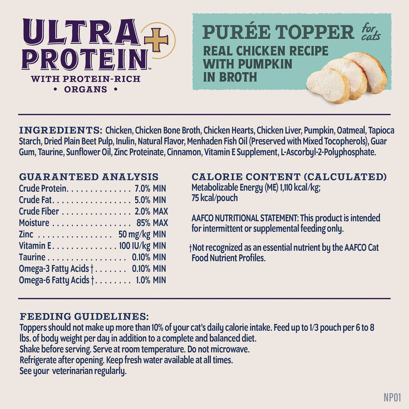 Natural Balance, Ultra Protein Plus - Immune & Digestive Health - Chicken & Organ Meats Puree Topper image number null