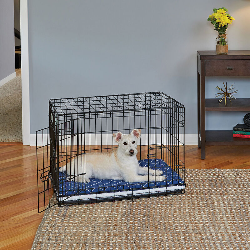 MidWest, Quiet Time Couture - Paxton Reversible Pad - Blue/Fleece image number null