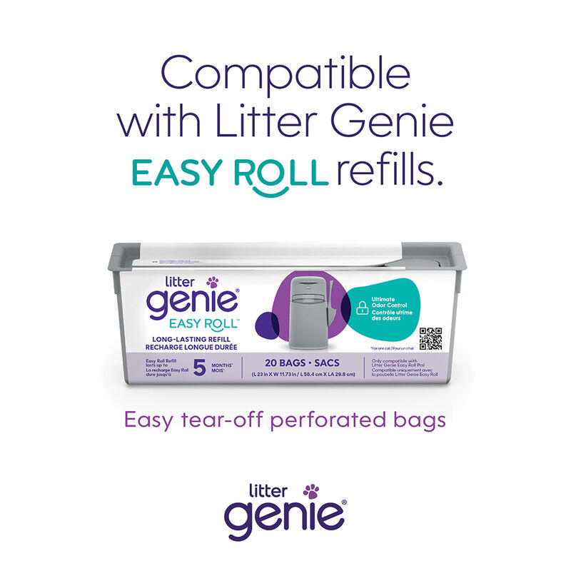 Litter Genie, Easy Roll Cat Litter Disposal System, Scoop, Holder & Refill (Up To 4 Months) image number null