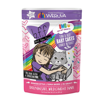 Weruva, Can Feline  -Tuna & Beef Baby Cakes - 85 g - Minced - Wet Cat Food