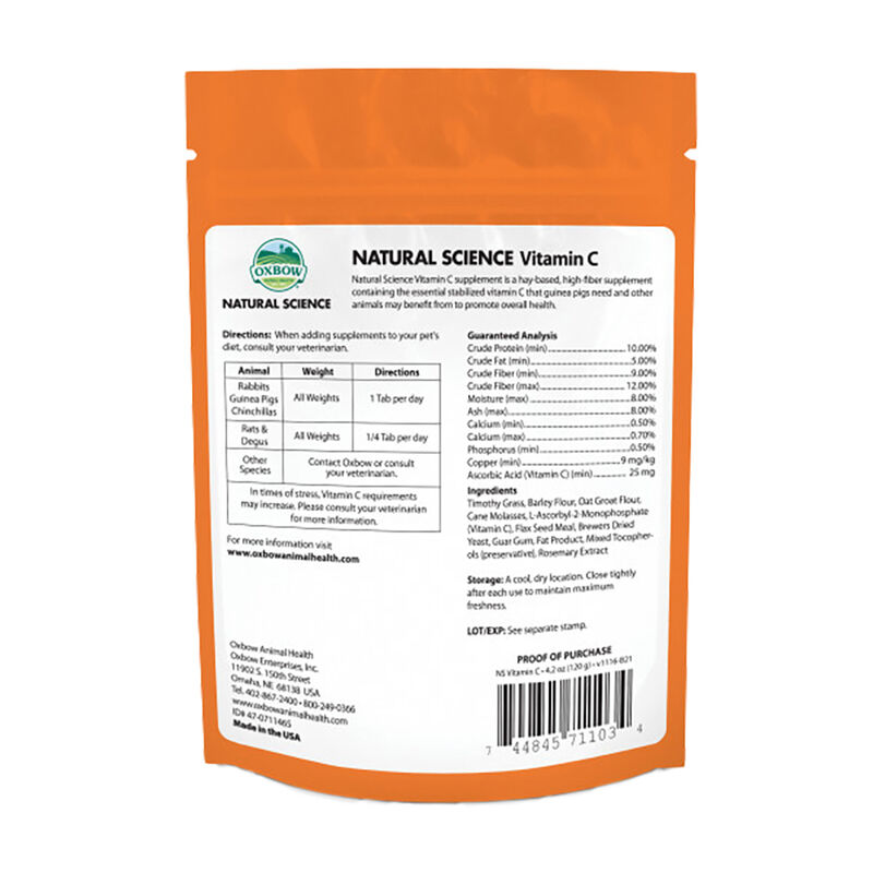 Oxbow, Vitamin C - 60 Ct image number null