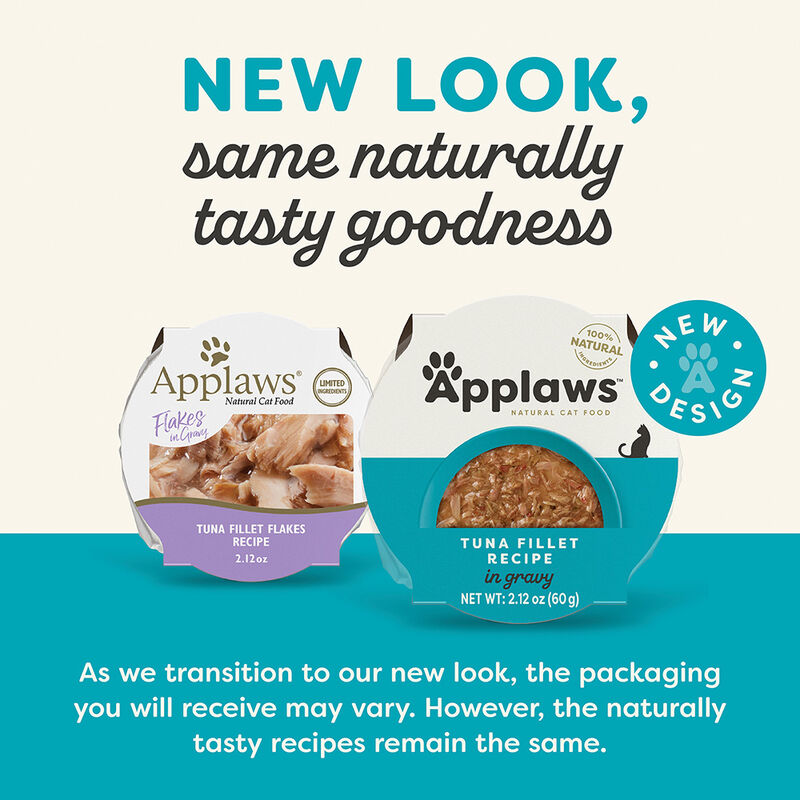 Applaws, Pot, Feline Adult - Tuna Flakes in Gravy - 60 g - Wet Cat Food image number null