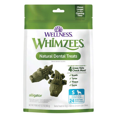 Whimzees, Dental Treat, Alligator Value Pouch - Small- 24 Pc